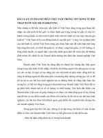 BÀI LUẬN về DOANH NHÂN VIỆT NAM TRONG nền KINH tế hội NHẬP dưới góc độ MARKETING 