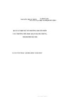 Quản lý đội ngũ tổ trưởng chuyên môn các trường tiểu học quận hai bà trưng, thành phố hà nội 