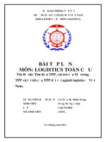 Bài tập lớn Tìm hiểu TPP, vai trò của Mỹ trong TPP và lợi ích của TPP đối với ngành Logistics ở Việt Nam