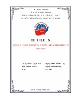 Tiểu luận Chính sách đối ngoại Việt Nam Quan hệ ngoại giao Việt Nam – Hoa Kì giai đoạn 1945 - 1954