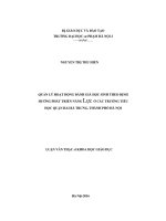 Quản lý hoạt động đánh giá học sinh theo định hướng phát triển năng lực ở các trường tiểu học quận hai bà trưng, thành phố hà nội 