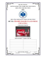 Đề tài Tìm hiểu về bao bì của sản phẩm Coca-Cola