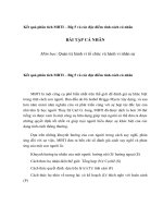 Kết quả phân tích MBTI   big 5 và các đặc điểm tính cách cá nhân