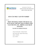 Báo cáo tốt nghiệp Phân tích hoạt động tín dụng tại ngân hàng thương mại cổ phần Việt Nam thương tín phòng giao dịch Đầm Sen