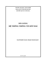 BÀI GIẢNG HỆ THỐNG THÔNG TIN ĐẤT ĐAI