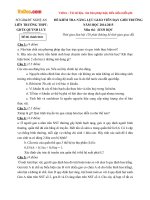 Đề thi giáo viên dạy giỏi môn Sinh học cấp THPT liên trường THPT - GDTX huyện Quỳnh Lưu, Nghệ An năm học 2014 - 2015