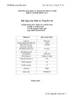 Bài tập lớn Lý thuyết ô tô Tính toán sức kéo của ô tô con