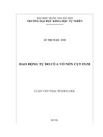 Luận văn dao động tự do của vỏ nón cụt FGM 