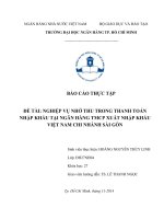 nghiệp vụ nhờ thu trong thanh toán nhập khẩu tại ngân hàng tmcp xuất nhập khẩu việt nam chi nhánh sài gòn 