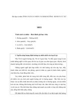 Bài tập cá nhân TÍNH CÁCH cá NHÂN và ĐỊNH HƯỚNG  HÀNH VI cư xử