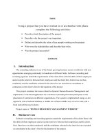 Assignment project management name HUMAN RESOURCE MANAGEMENT WEBSITE 