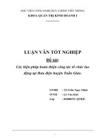 Các biện pháp hoàn thiện công tác tổ chức lao động tại Bƣu điện huyện Tuần Giáo.