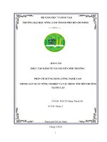 phân tích ứng dụng công nghệ cao trong sản xuất nông nghiệp và tác động tới môi trường tại đà lạt