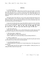 Bài tập nghiên cứu khoa học Một số sai lầm thường gặp khi giải phương trình, bất phương trình một ẩn quy về bậc hai