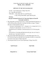 BIÊN BẢN VỀ VIỆC BÀN GIAO ĐỊA BÀN.