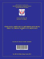tính toán, thiết kế và mô phỏng bàn rung phục vụ trong nghiên cứu động đất 