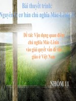 slide thuyết trình vận dụng quan điểm chủ nghĩa mác lênin vào giải quyết vấn đề tôn giáo ở việt nam