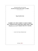 Luận văn nghiên cứu phát triển và hoàn thiện quy trình PCR đa mồi để phát hiện trực tiếp streptococcus suis từ dịch não tủy của người 