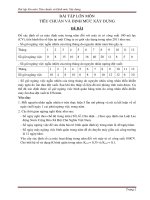 Bài tập lớn môn Tiêu chuẩn và lập định mức xây dựng