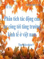 slide thuyết trình phân tích tác động của nợ công tới tăng trưởng kinh tế ở việt nam