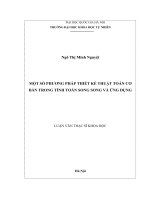 Luận văn một số phương pháp thiết kế thuật toán cơ bản trong tính toán song song và ứng dụng 