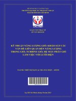 kỹ thuật năng lượng gió khảo sát các vấn đề liên quan đến năng lượng trong gió; turbine gió; hệ máy phát gió làm việc với lưới điện 