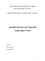 Đề tài nghiên cứu khoa học Cảm biến sinh học dựa trên hiện tượng điện tử Spin
