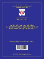 thiết kế, chế tạo mô hình và bài giảng tích hợp cho động cơ phun xăng có hệ thống vvt i 