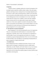 PROJECT MANAGERMENT ASSIGNMENT 