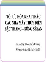 Báo cáo Tối ưu hóa khai thác các nhà máy thủy điện bậc thang – Sông Sêsan - Đoàn Tiến Cường