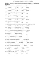 BÀI TẬP TỔNG HỢP VỀ MẠO TỪ