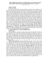 MỘT số BIỆN PHÁP NÂNG CAO HIỆU QUẢ các GIỜ dạy TỔNG kết TIẾNG VIỆT TRONG CHƯƠNG TRÌNH NGỮ văn  lớp 9 