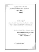 “DĨ HÒA VI QUÝ”  XU HƯỚNG HÒA GIẢI VỚI HÀNG XÓM LÁNG GIỀNG TRONG SINH HOẠT ĐỜI THƯỜNG Ở VIỆT NAM