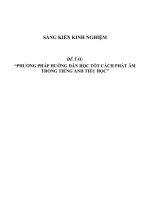Sáng kiến kinh nghiệm SKKN phương pháp hướng dẫn học tốt cách phát âm trong tiếng anh tiểu học 