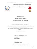 BÀI GIẢNG TÂM LÍ ĐẠI CƯƠNG DÙNG CHO TRÌNH ĐỘ CAO ĐẲNG,  HỆ CHÍNH QUY, NGÀNH KINH TẾ VÀ QUẢN LÝ, CÔNG NGHỆ KỸ THUẬT CƠ KHÍ, CÔNG NGHỆ KĨ THUẬT ĐIỆN TỬ, CÔNG NGHỆ THÔNG TIN