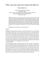 Phân vùng chức năng môi trường tỉnh Nghệ An