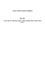 Sáng kiến kinh nghiệm SKKN xây dựng trường học thân thiện, học sinh tích cực trong trường mầm non 