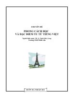 PHONG CÁCH HỌC VÀ ĐẶC ĐIỂM TU TỪ TIẾNG VIỆT (Trịnh Đức Long)