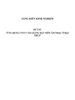 Sáng kiến kinh nghiệm SKKN ứng dụng CNTT vào giảng dạy âm nhạc trường THCS 