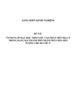 Sáng kiến kinh nghiệm SKKN áp dụng PP dạy học theo góc vào phân môn địa lý trong dạng bài thành phố nhằm phân hóa đối tượng cho HS lớp 4 