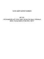 Sáng kiến kinh nghiệm SKKN tích hợp rèn kỹ năng thực hành âm nhạc với hoạt động ngoại khóa ở trường THCS 