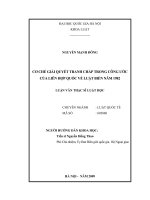 CƠ CHẾ GIẢI QUYẾT TRANH CHẤP TRONG CÔNG ước của LIÊN hợp QUỐC về LUẬT BIỂN năm 1982 