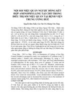 NỘI SOI NIỆU QUẢN NGƯỢC DÒNG KẾT HỢP AMINOPHYLLINE TẠI CHỔ TRONG ĐIỀU TRỊ SỎI NIỆU QUẢN TẠI BỆNH VIỆN TRUNG ƯƠNG HUẾ