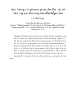 Ảnh hưởng của phonon giam cầm lên một số hiệu ứng cao tần trong bán dẫn thấp chiều