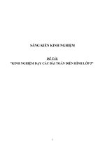 Sáng kiến kinh nghiệm dạy các bài toán điển hình lớp 5 
