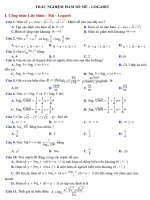 500 CÂU TRẮC NGHIỆM LŨY THỪA, MŨ,LOGARIT CÓ ĐÁP ÁN