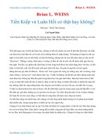 Tiền Kiếp và Luân Hồi có thật hay không - Brian L. WEISS