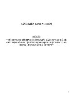Sáng kiến kinh nghiệm SKKN sử dụng sơ đồ định hướng giải bài tập vật lý để giải một số bài tập ứng dụng định luật bảo toàn động lượng vật lý 10 THPT 