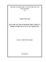 Quan hệ giữa hệ số Hilbert hiệu chỉnh và môđun Cohen-Macaulay suy rộng dãy