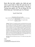 Bước đầu tìm hiểu, nghiên cứu, đánh giá quá trình ra quyết định về đánh đổi giữa bảo tồn và phát triển cơ sở hạ tầng giao thong ở Việt Nam
